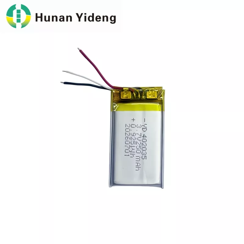 402035 3.7v 250mAh VR Camera thông minh Pin Li Polymer
